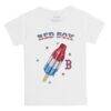 Boston Red Sox Tiny Turnip Youth Rocket Pop T-Shirt - White - Front View