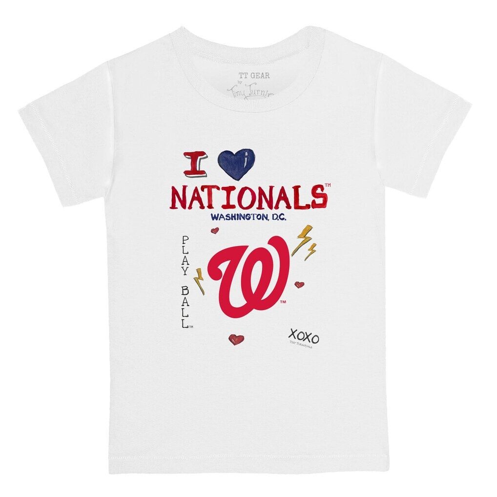 Washington Nationals Tiny Turnip Toddler I Heart T-Shirt