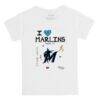Miami Marlins Tiny Turnip Youth I Heart T-Shirt - White - Front View