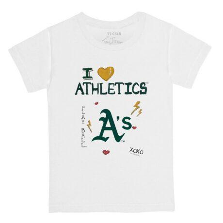 Athletics Tiny Turnip Youth I Heart T-Shirt - White - Front View