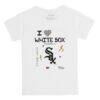 Chicago White Sox Tiny Turnip Youth I Heart T-Shirt - White - Front View