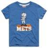 New York Mets Homage Youth Mascot Tri-Blend T-Shirt - - Front View