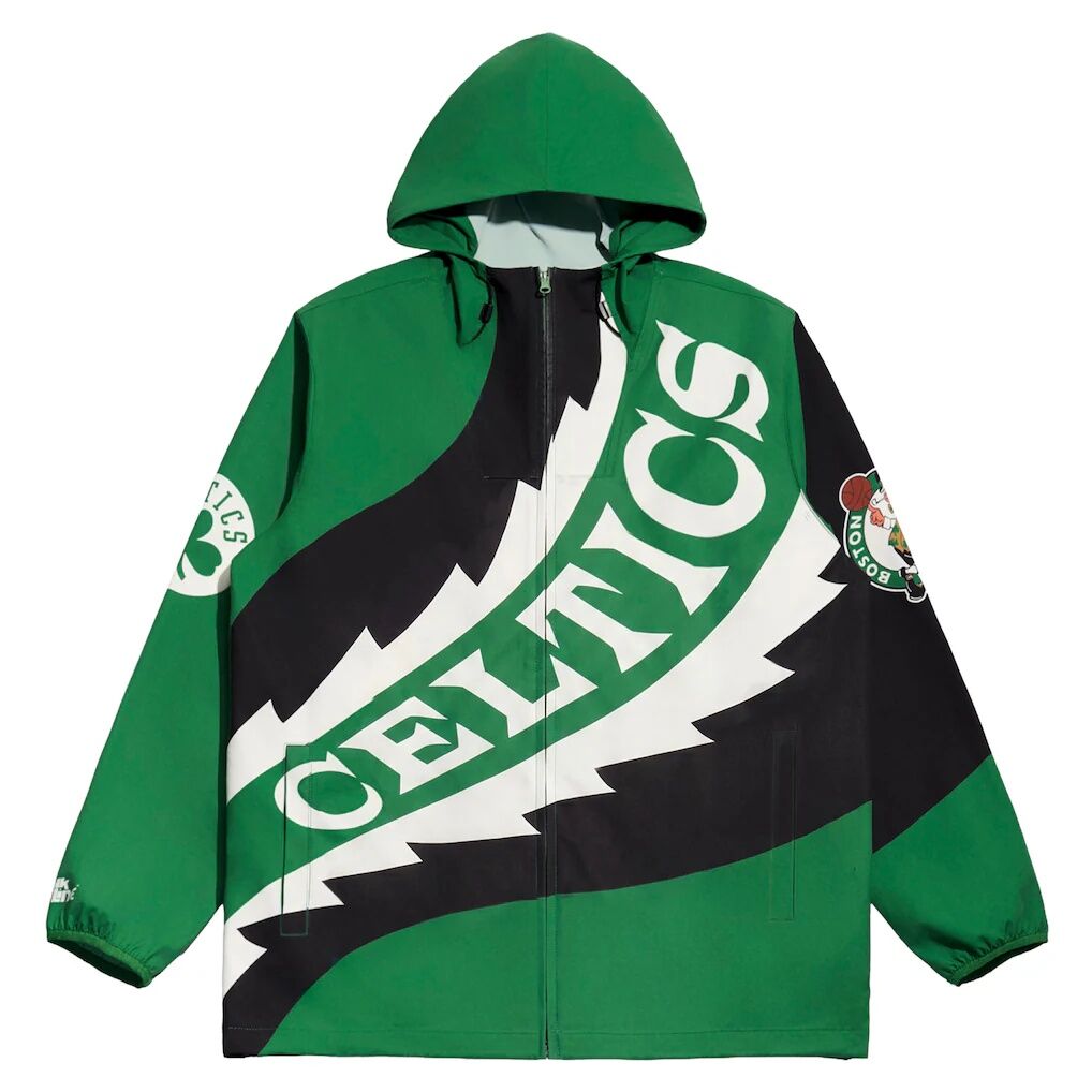 Boston Celtics Chalk Line  Saw Blade Zip-Up Jacket - Kelly Green