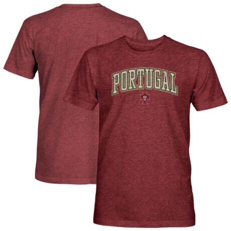 Portugal National Team 1863FC Athletic Wordmark Date Vintage Tri-Blend T-Shirt - - Front View