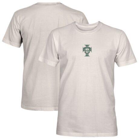 Portugal National Team 1863FC Center Mono Badge Premium T-Shirt - Gray - Front View
