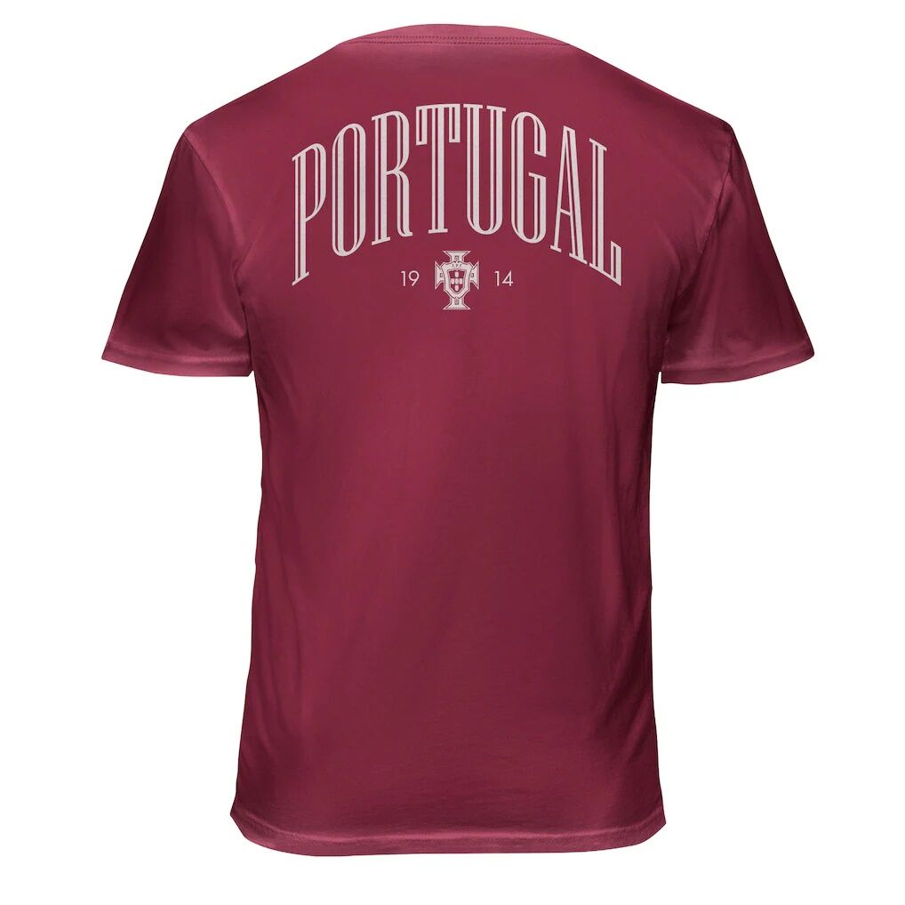 Portugal National Team 1863FC Back Wordmark Soft Wash T-Shirt – Cardinal