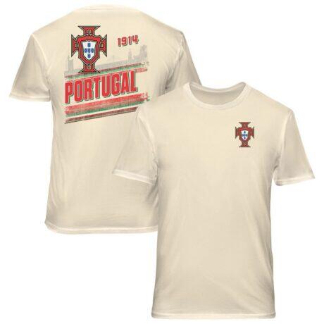 Portugal National Team 1863FC Diagonal Skyline Soft Wash T-Shirt - - Front View