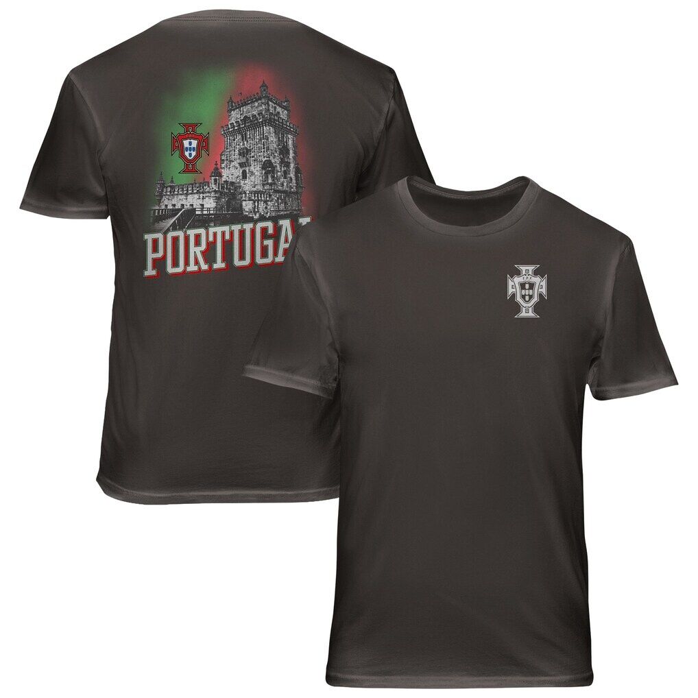 Portugal National Team 1863FC Iconic Monument Soft Wash T-Shirt – Graphite