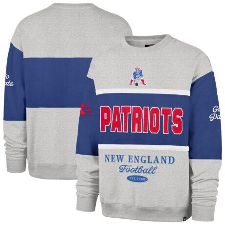 New England Patriots '47 Blockfield Maximalist Sweatshirt - - Front View
