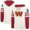Washington Commanders '47 Split Zone Cornerback Duo Lacer Hoodie - Cream - Front View