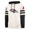 Baltimore Ravens '47 Split Zone Cornerback Duo Lacer Hoodie - Cream - Front View