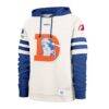 Denver Broncos '47 Split Zone Cornerback Duo Lacer Hoodie - Cream - Side View