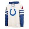 Indianapolis Colts '47 Split Zone Cornerback Duo Lacer Hoodie - Cream - Side View