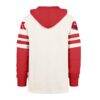 Kansas City Chiefs '47 Split Zone Cornerback Duo Lacer Hoodie - Cream - Detail View