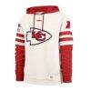 Kansas City Chiefs '47 Split Zone Cornerback Duo Lacer Hoodie - Cream - Side View