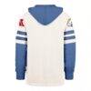 Los Angeles Chargers '47 Split Zone Cornerback Duo Lacer Hoodie - Cream - Detail View