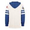 New England Patriots '47 Split Zone Cornerback Duo Lacer Hoodie - Cream - Detail View