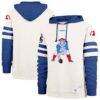 New England Patriots '47 Split Zone Cornerback Duo Lacer Hoodie - Cream - Front View
