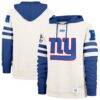 New York Giants '47 Split Zone Cornerback Duo Lacer Hoodie - Cream - Front View