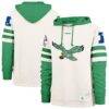 Philadelphia Eagles '47 Split Zone Cornerback Duo Lacer Hoodie - Cream - Front View