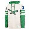 Philadelphia Eagles '47 Split Zone Cornerback Duo Lacer Hoodie - Cream - Side View