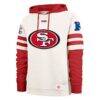 San Francisco 49ers '47 Split Zone Cornerback Duo Lacer Hoodie - Cream - Side View