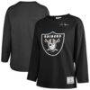 Las Vegas Raiders '47 Women's Game Nod Timeless Long Sleeve T-Shirt - Black - Front View