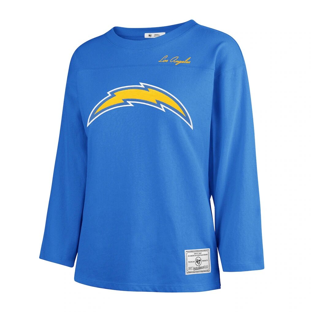 Los Angeles Chargers '47 Women's Game Nod Timeless Long Sleeve T-Shirt - Powder Blue