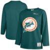 Miami Dolphins '47 Women's Game Nod Timeless Long Sleeve T-Shirt - - Front View