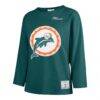 Miami Dolphins '47 Women's Game Nod Timeless Long Sleeve T-Shirt - - Side View