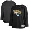 Jacksonville Jaguars '47 Women's Game Nod Timeless Long Sleeve T-Shirt - Black - Front View