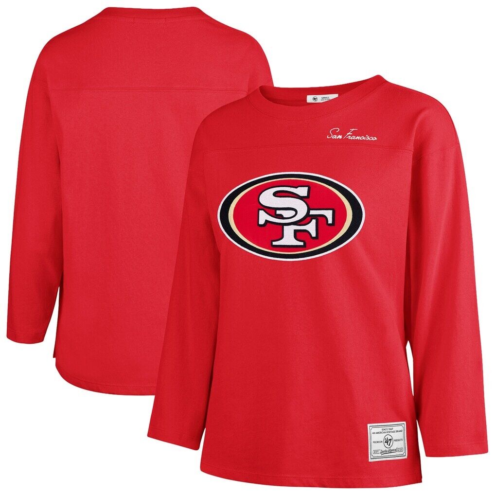 San Francisco 49ers '47 Women's Game Nod Timeless Long Sleeve T-Shirt - Scarlet