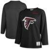 Atlanta Falcons '47 Women's Game Nod Timeless Long Sleeve T-Shirt - Black - Front View