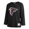 Atlanta Falcons '47 Women's Game Nod Timeless Long Sleeve T-Shirt - Black - Side View