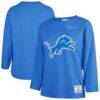 Detroit Lions '47 Women's Game Nod Timeless Long Sleeve T-Shirt - Blue - Front View
