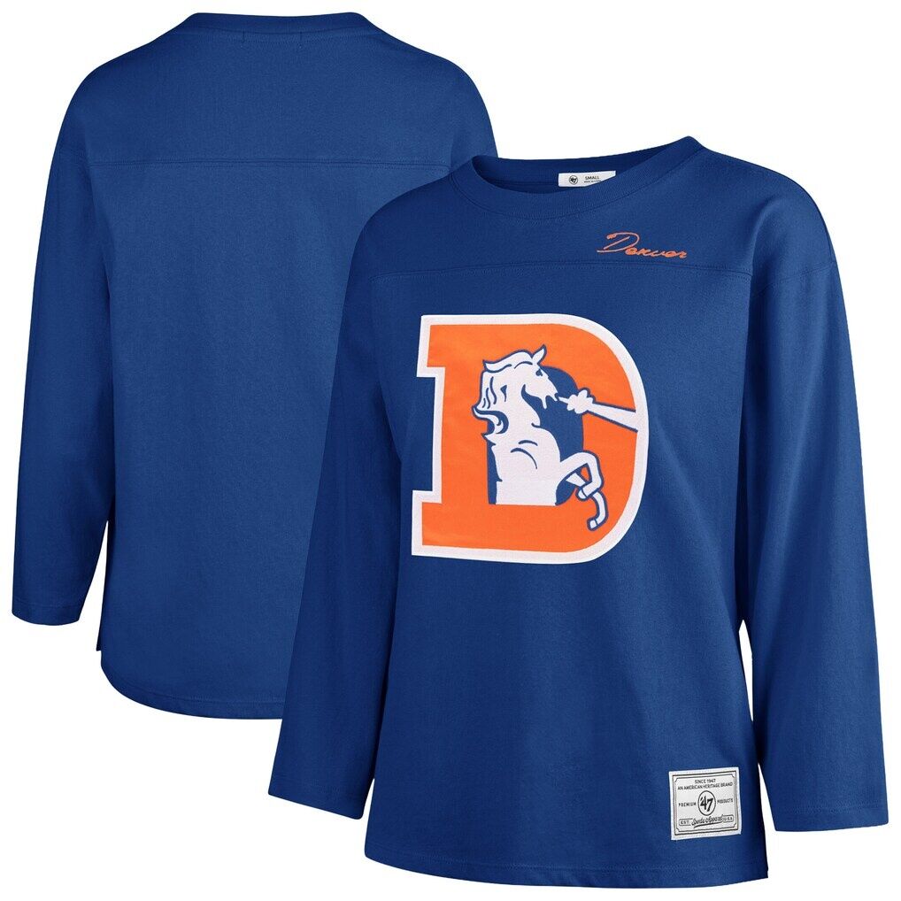 Denver Broncos '47 Women's Game Nod Timeless Long Sleeve T-Shirt - Royal