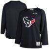 Houston Texans '47 Women's Game Nod Timeless Long Sleeve T-Shirt - Navy - Front View