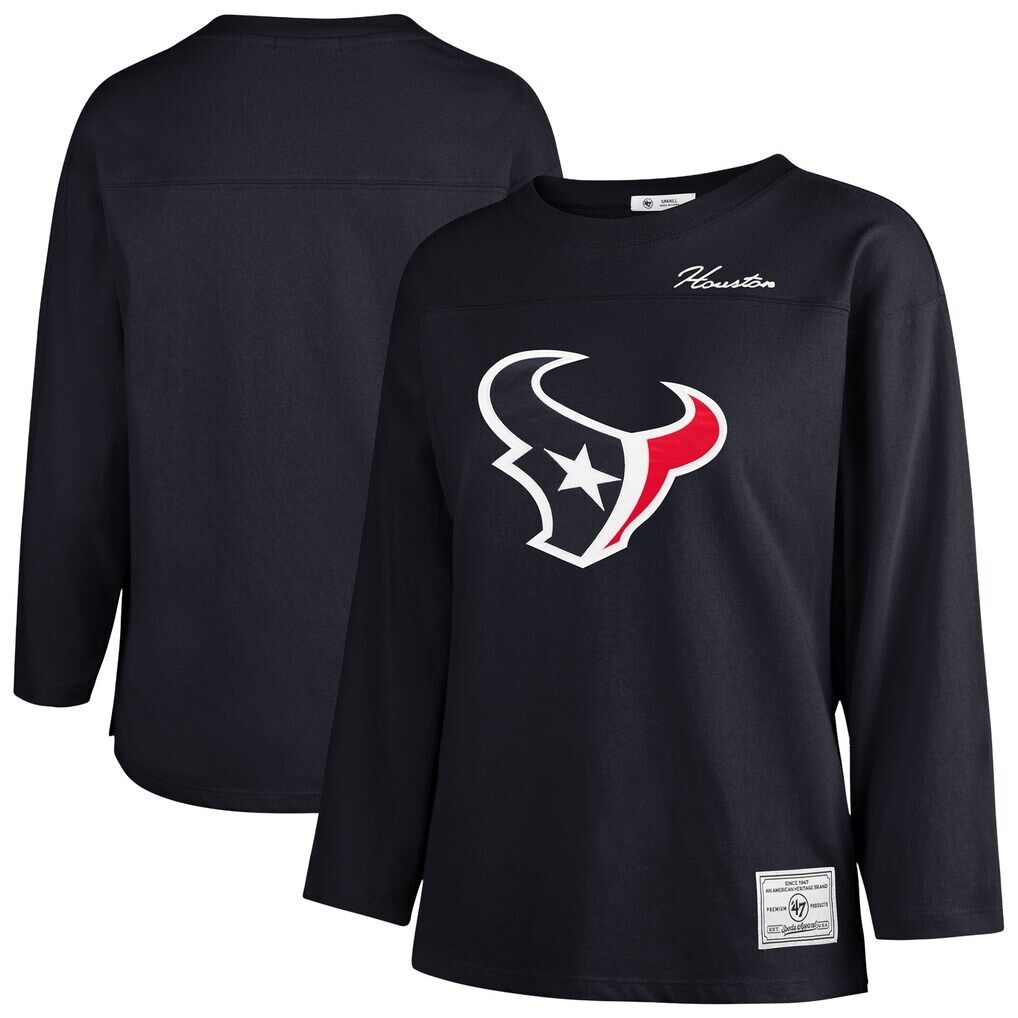 Houston Texans '47 Women's Game Nod Timeless Long Sleeve T-Shirt