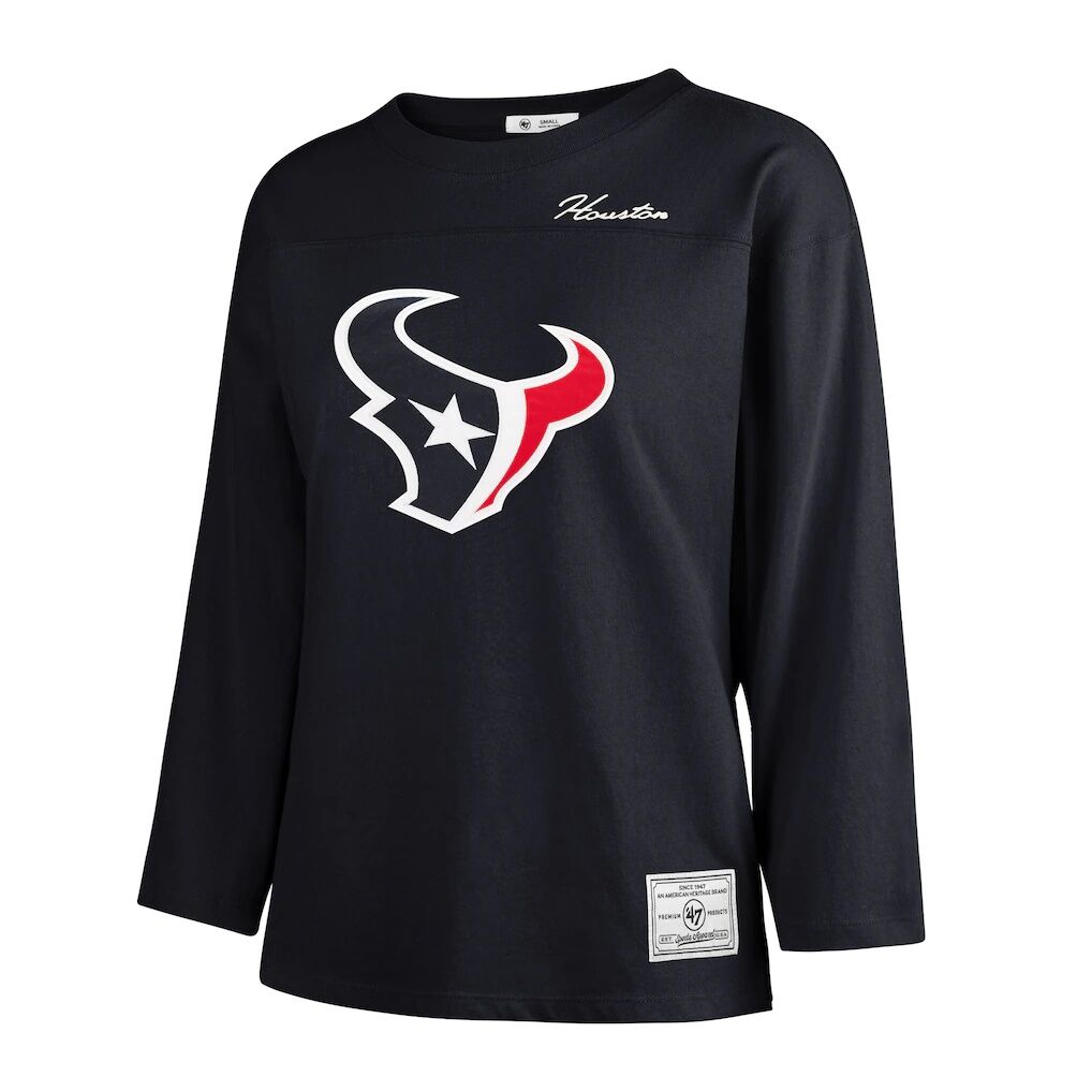 Houston Texans '47 Women's Game Nod Timeless Long Sleeve T-Shirt