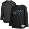 Carolina Panthers '47 Women's Game Nod Timeless Long Sleeve T-Shirt - Black - Front View