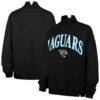Jacksonville Jaguars '47 Women's Oversized Vantage Mock Neck Sweatshirt - Black - Front View
