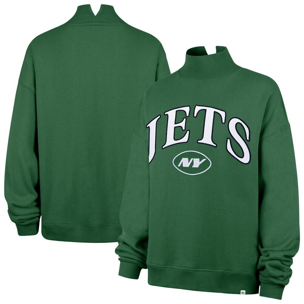 New York Jets '47 Women's Oversized Vantage Mock Neck Sweatshirt