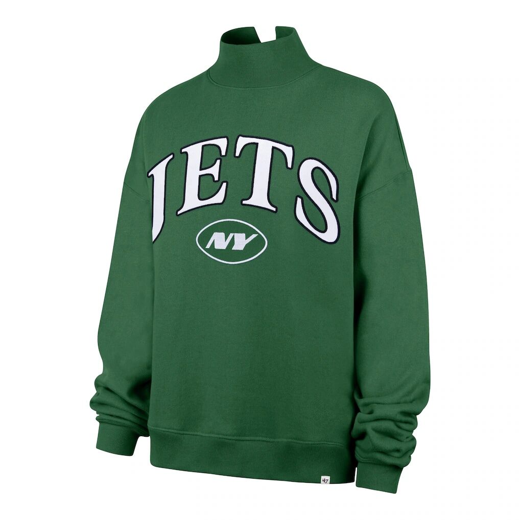 New York Jets '47 Women's Oversized Vantage Mock Neck Sweatshirt