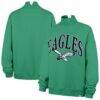 Philadelphia Eagles '47 Women's Oversized Vantage Mock Neck Sweatshirt - - Front View