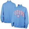 Tennessee Titans '47 Women's Oversized Vantage Mock Neck Sweatshirt - - Front View