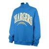 Los Angeles Chargers '47 Women's Oversized Vantage Mock Neck Sweatshirt - - Side View