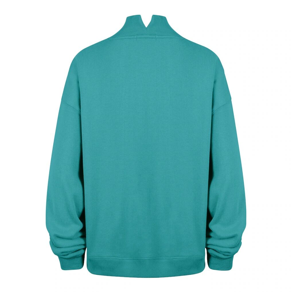 Miami Dolphins '47 Women's Oversized Vantage Mock Neck Sweatshirt - Aqua