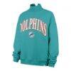 Miami Dolphins '47 Women's Oversized Vantage Mock Neck Sweatshirt - - Side View