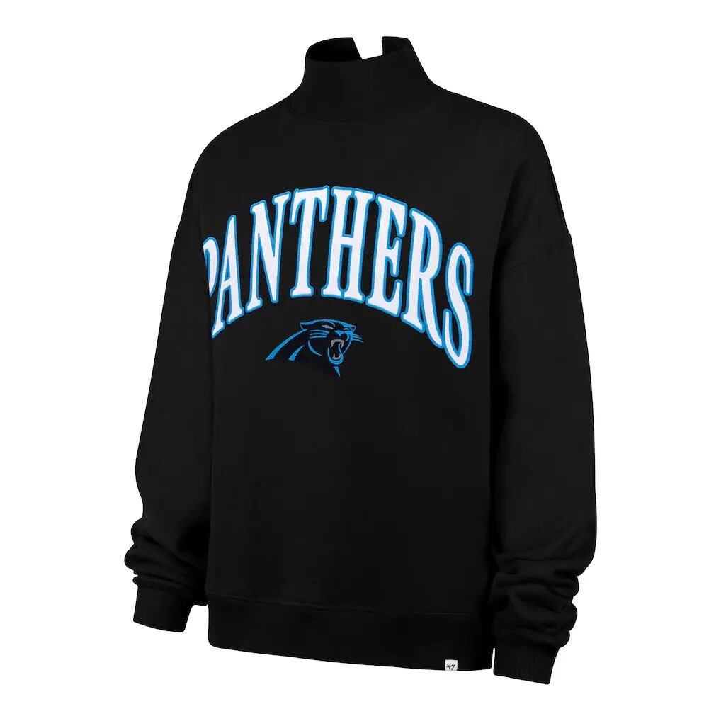 Carolina Panthers '47 Women's Oversized Vantage Mock Neck Sweatshirt
