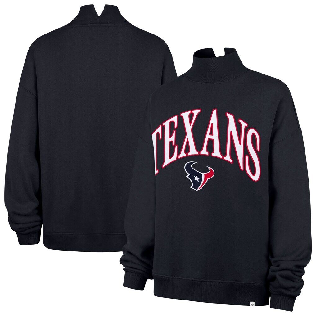 Houston Texans '47 Women's Oversized Vantage Mock Neck Sweatshirt